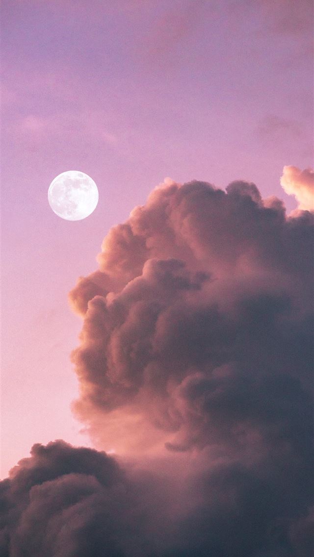 640x1136 full moon over clouds during night time - moon iPhone Wallpaper