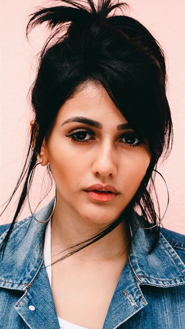 640x1136 woman wearing blue denim jacket - girl iPhone Wallpaper