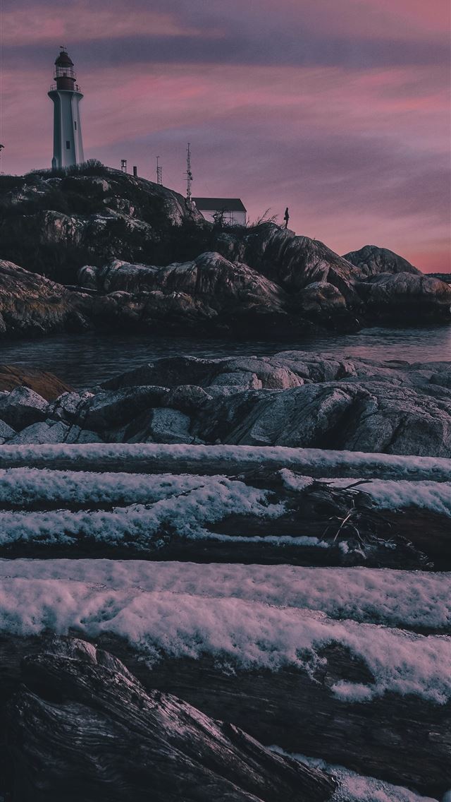 640x1136 rock formation in front of calm body of water -  iPhone Wallpaper