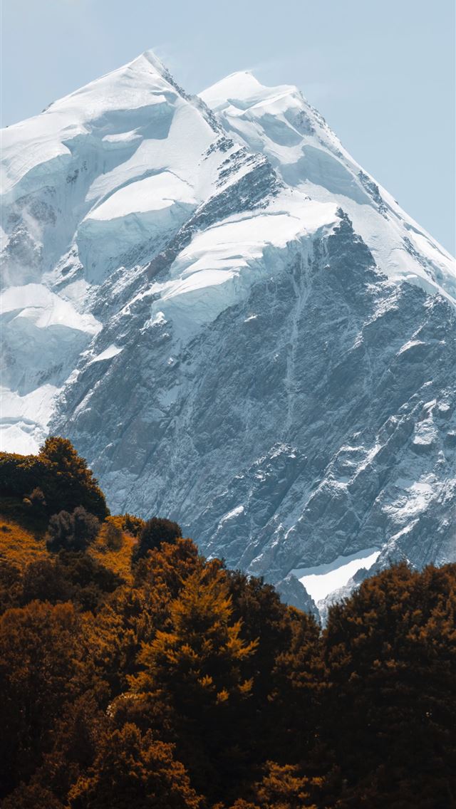640x1136 snow covered mountain during daytime - mountain iPhone Wallpaper