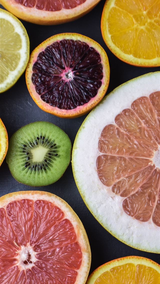 640x1136 variety of sliced fruits - orange iPhone Wallpaper