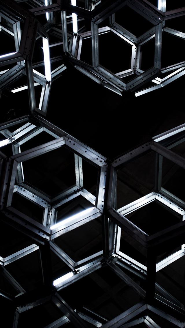 640x1136 geometric black metal hanging decor - lights iPhone Wallpaper