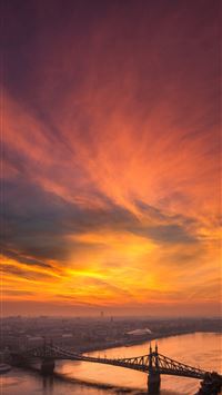 aerial photography of gray concrete bridge during ... wallpaper