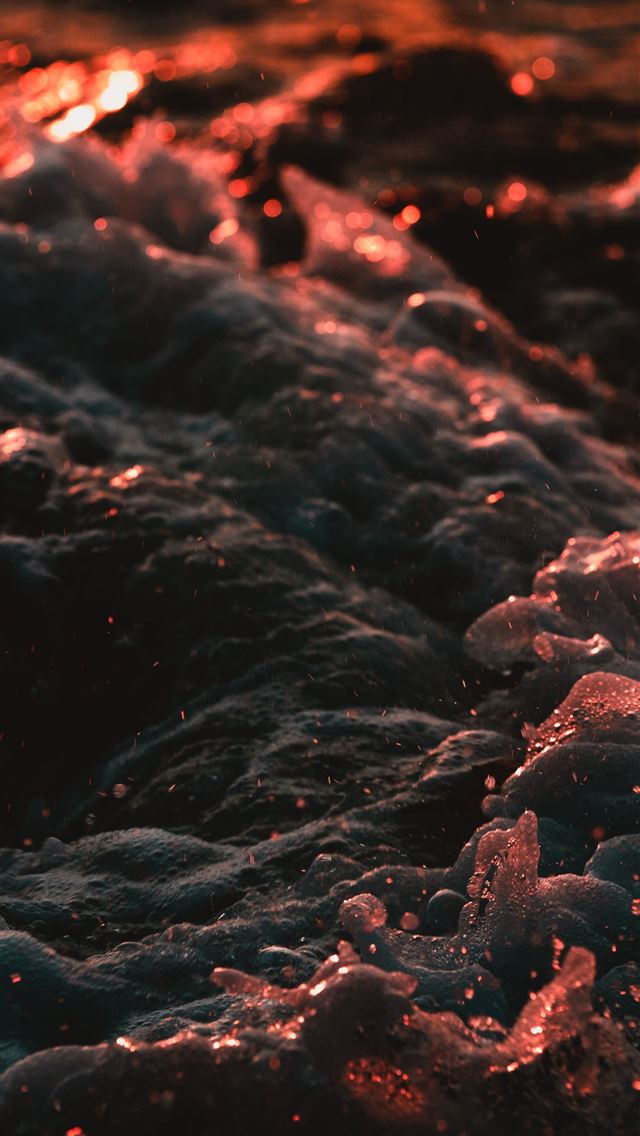 640x1136 close up photo of water splash - volcano iPhone Wallpaper