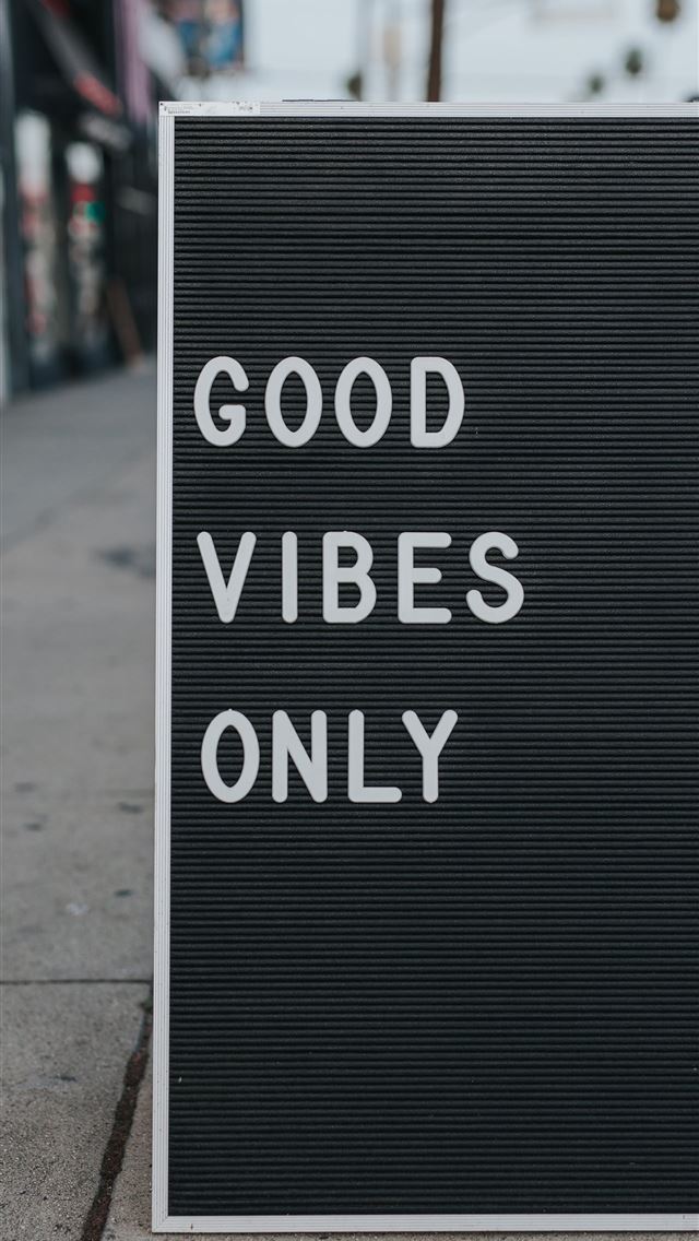 good vibes only text iPhone wallpaper 