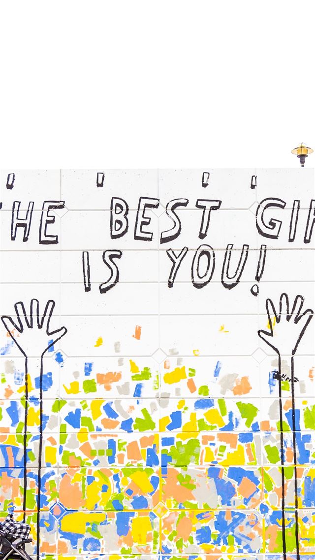 640x1136 woman walking beside wall with the best gift is yo... - quotes iPhone Wallpaper