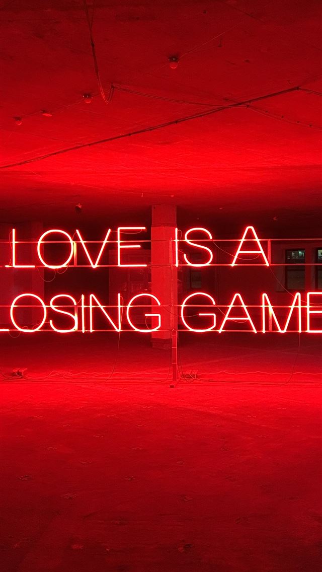 640x1136 Love is A Losing Game text - lights iPhone Wallpaper
