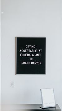 black and white quote printer decor hanged on whit... wallpaper