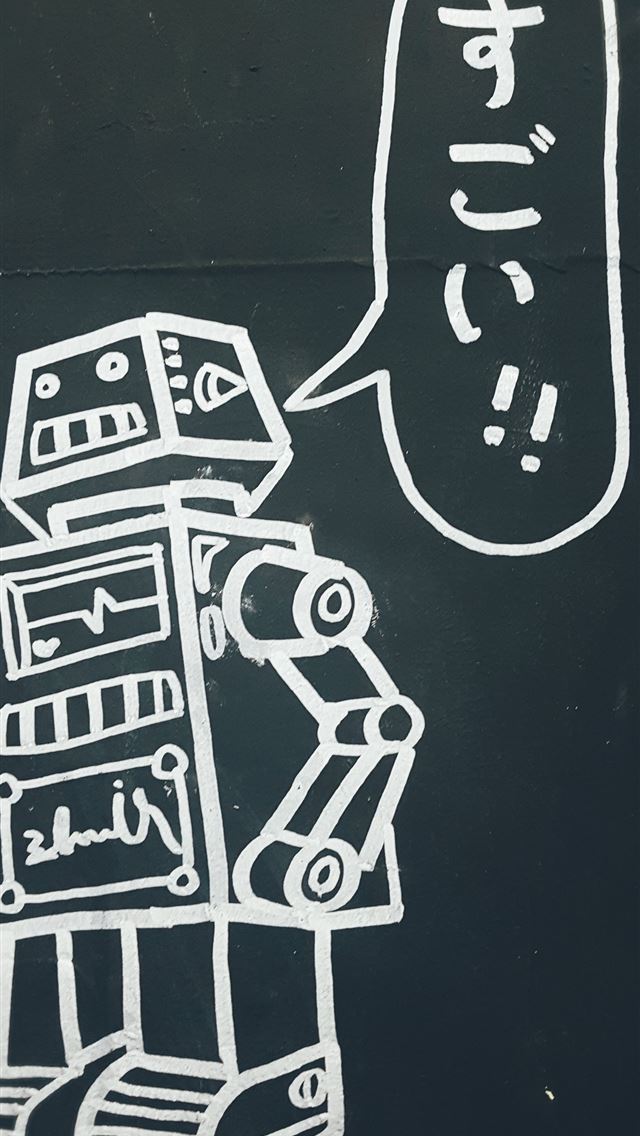 640x1136 white robot illustration - quotes iPhone Wallpaper