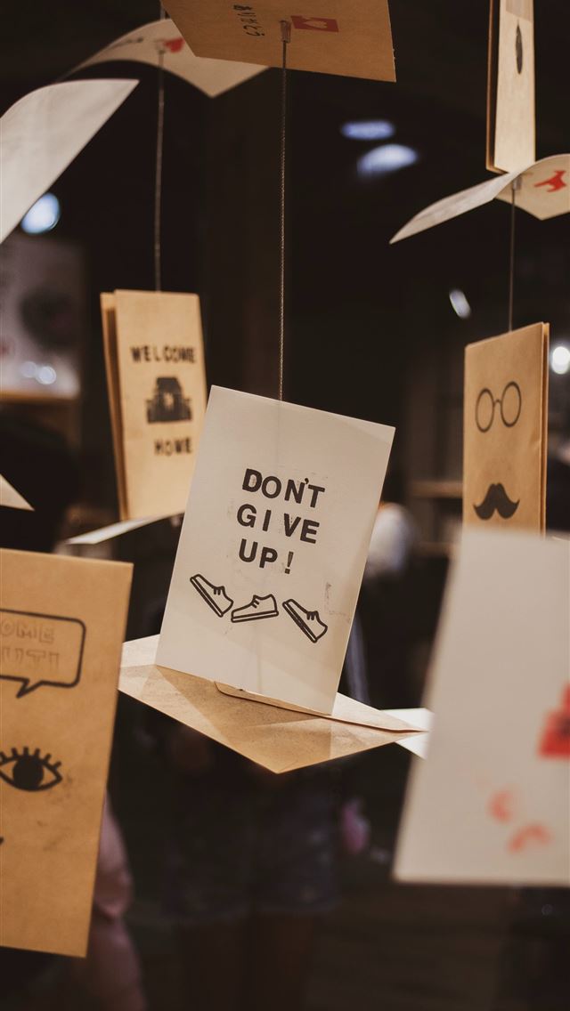 640x1136 brown and white hanging decors - quotes iPhone Wallpaper