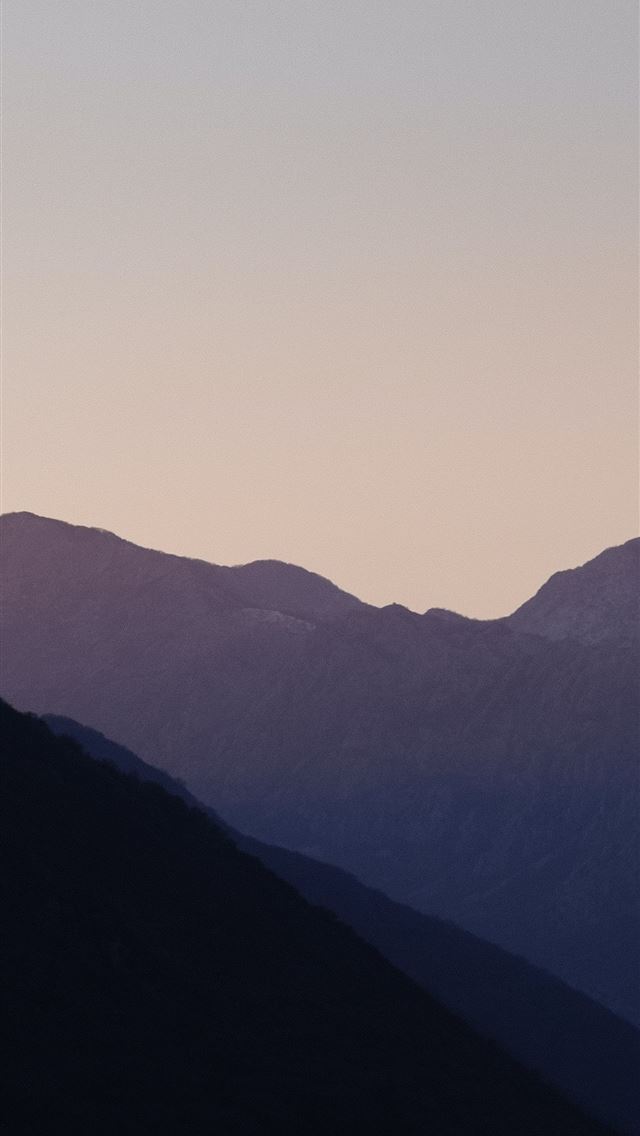 640x1136 silhouette of mountains during daytime - mountain iPhone Wallpaper