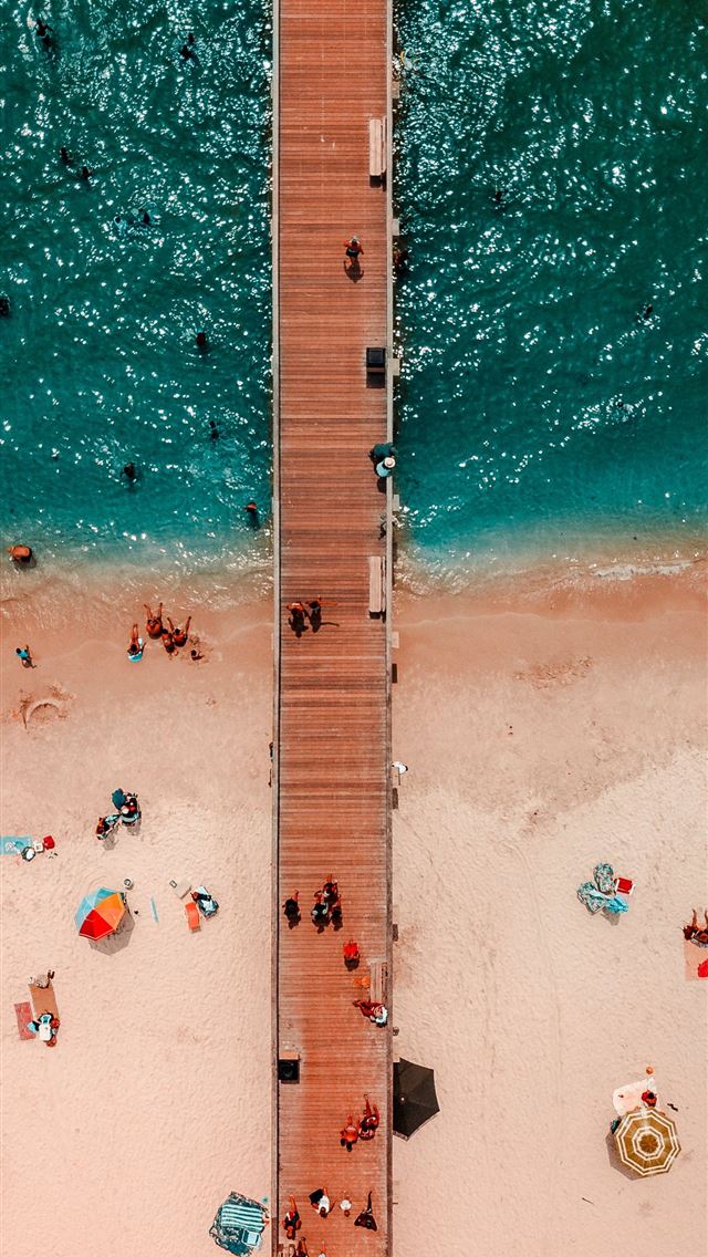 640x1136 bird's eye view photography of brown wooden dock o... - naples iPhone Wallpaper