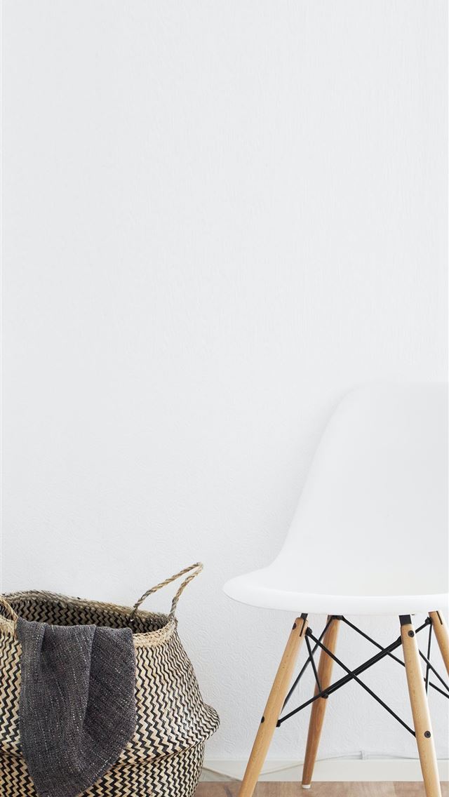 640x1136 white and brown chairs beside wicker basket near w... -  iPhone Wallpaper