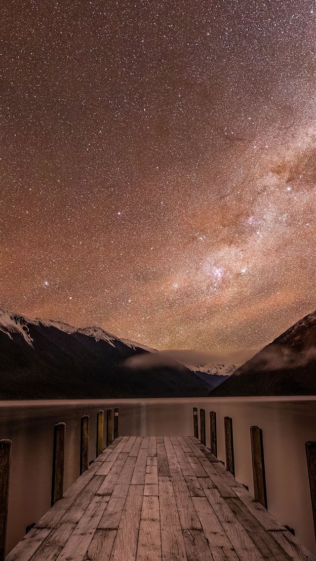 640x1136 mountains relfection night stars 4k - stars iPhone Wallpaper