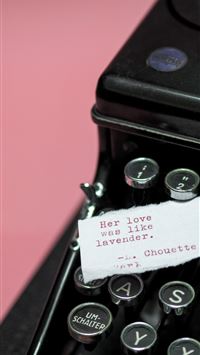 black and white typewriter with red background wallpaper