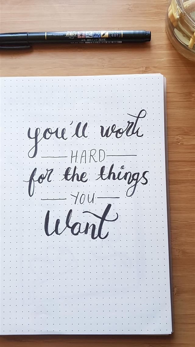 640x1136 black pen over white spiral notebook - quotes iPhone Wallpaper