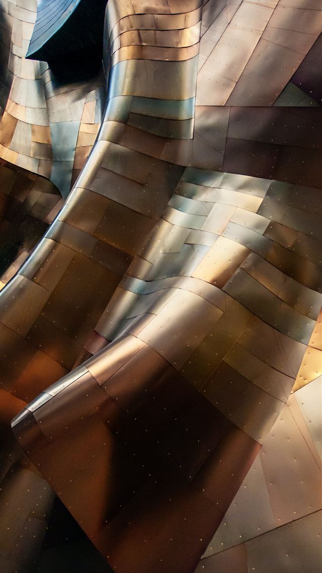 640x1136 wave of brown metal 3D artwork - united states iPhone Wallpaper