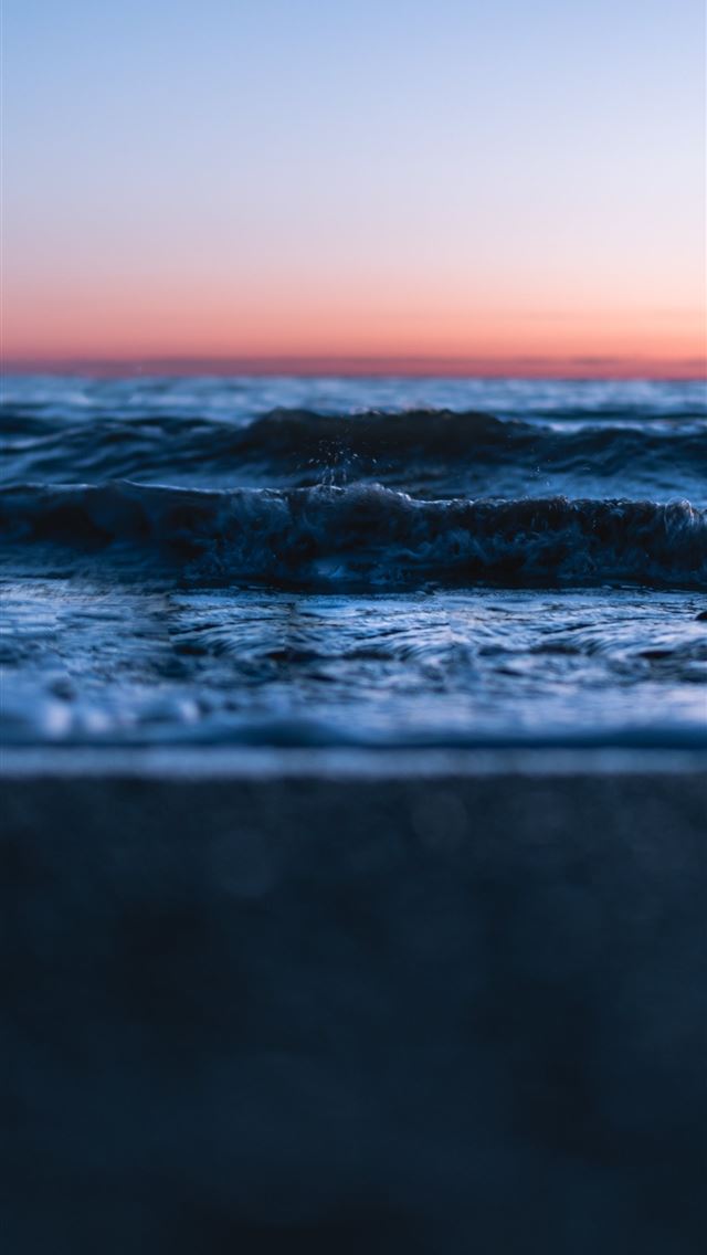 640x1136 ocean waves crashing on shore during sunset - canada iPhone Wallpaper