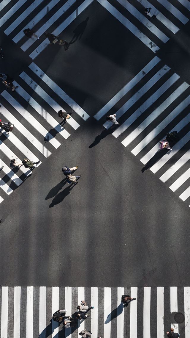 640x1136 aerial photography of people walking in the inters... - ginza iPhone Wallpaper