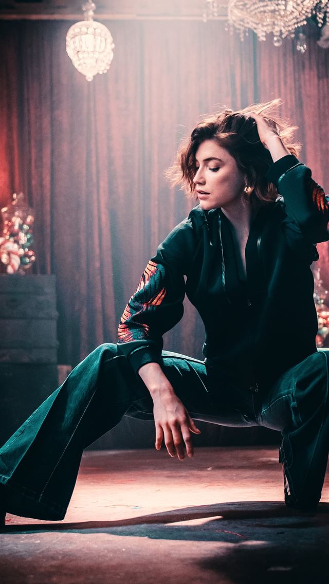 640x1136 woman in green long sleeved shirt posing under cha... - spiderman iPhone Wallpaper