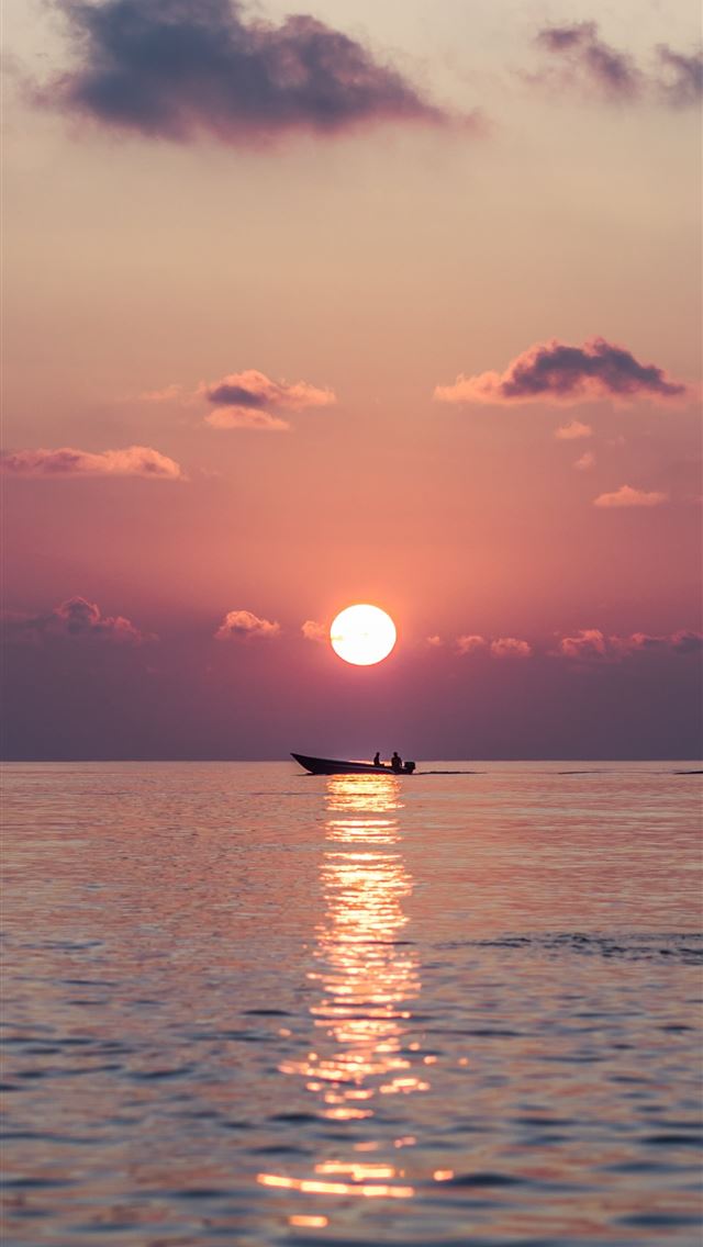 640x1136 time lapse photography of water under sunset - grey iPhone Wallpaper
