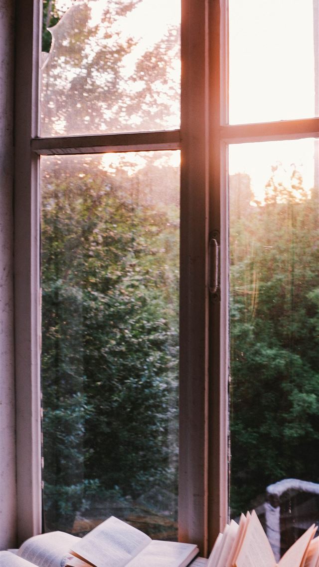 640x1136 books beside window during sunset - ukraine iPhone Wallpaper