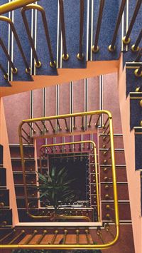 aerial photo of empty spiral stair wallpaper