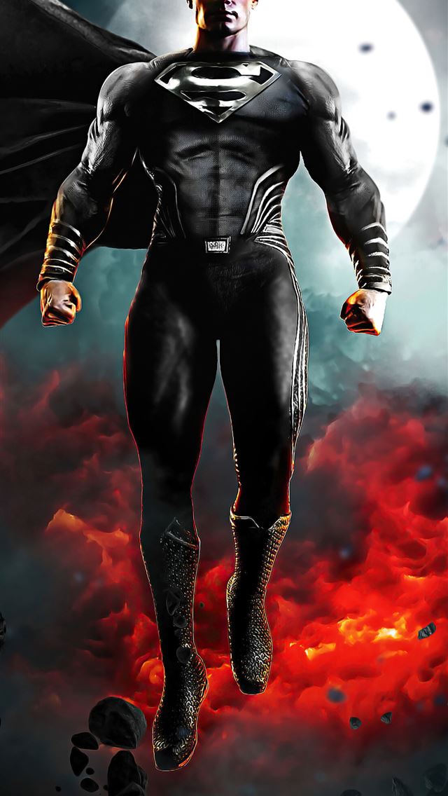 640x1136 zack synder justice league black suit superman 4k - digital art iPhone Wallpaper