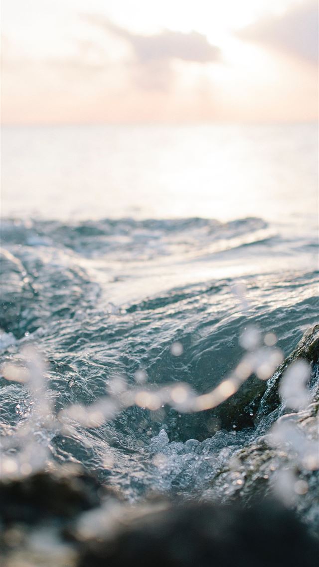 640x1136 ocean wave at the rocky shore - ocean iPhone Wallpaper