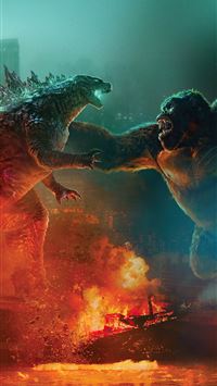 godzilla vs kong fight 5k wallpaper
