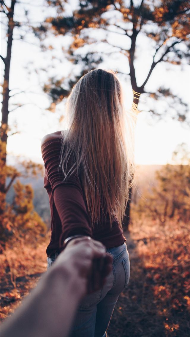 640x1136 woman holding someone's hand - love iPhone Wallpaper
