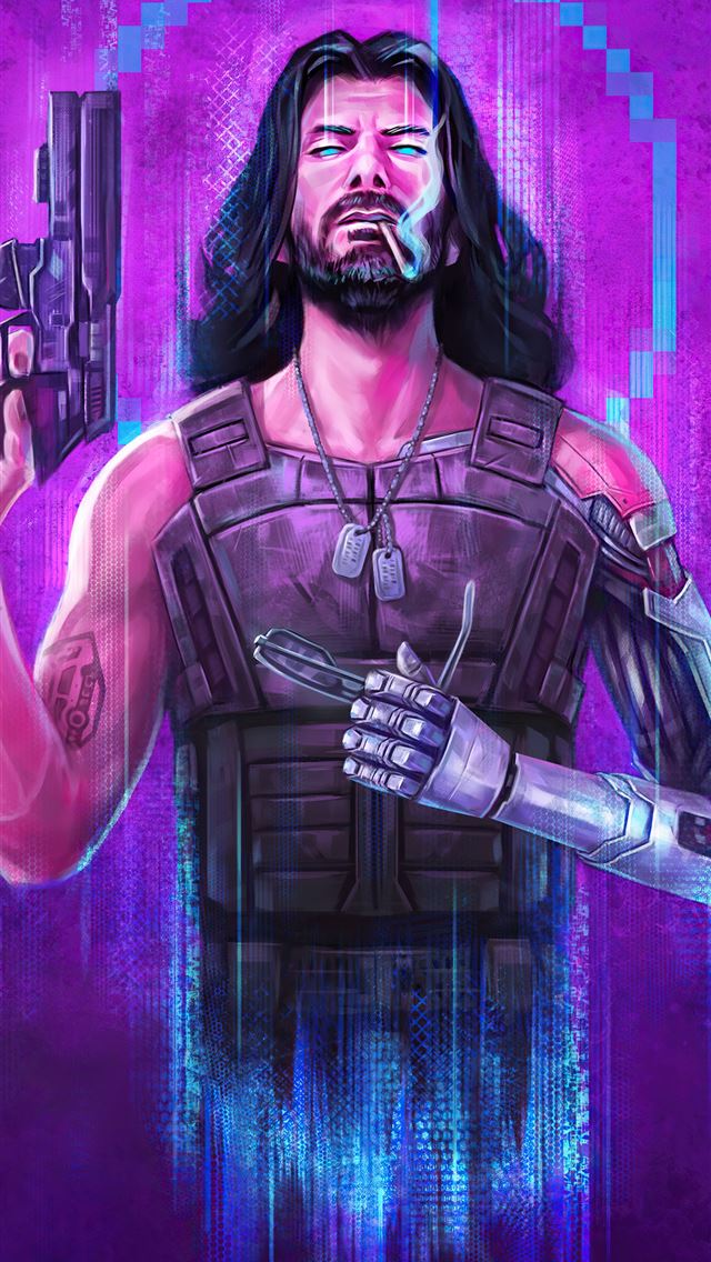 640x1136 johnny silverhand fanart 4k - artstation iPhone Wallpaper