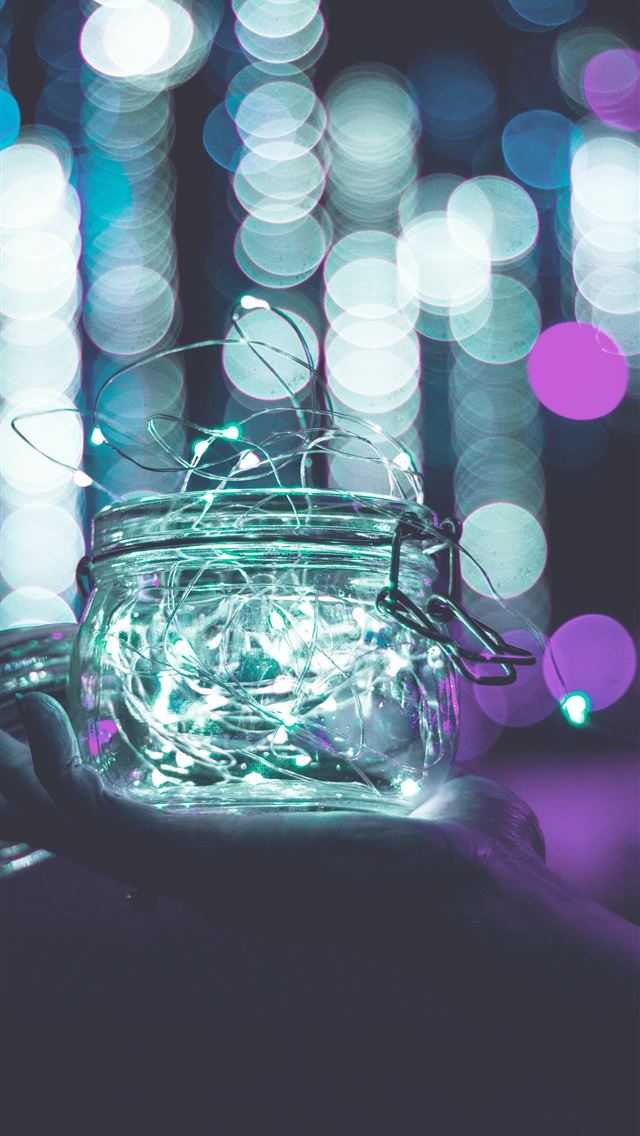 640x1136 clear glass jar with string lights - singapore iPhone Wallpaper