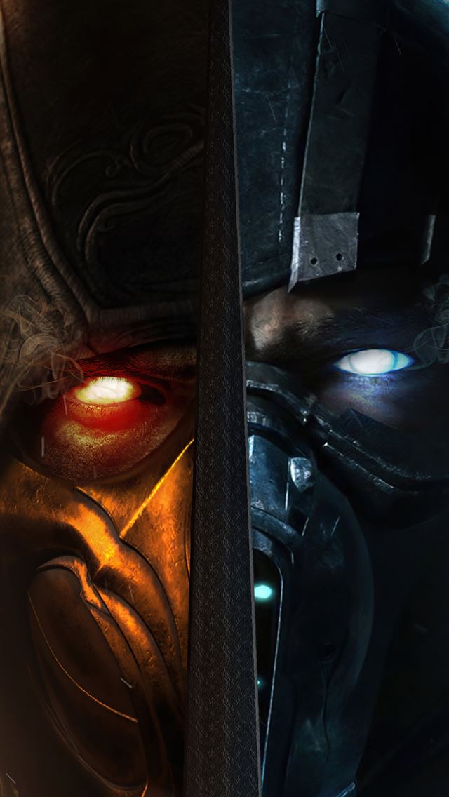 640x1136 scorpion x sub zero mortal kombat 4k - artstation iPhone Wallpaper