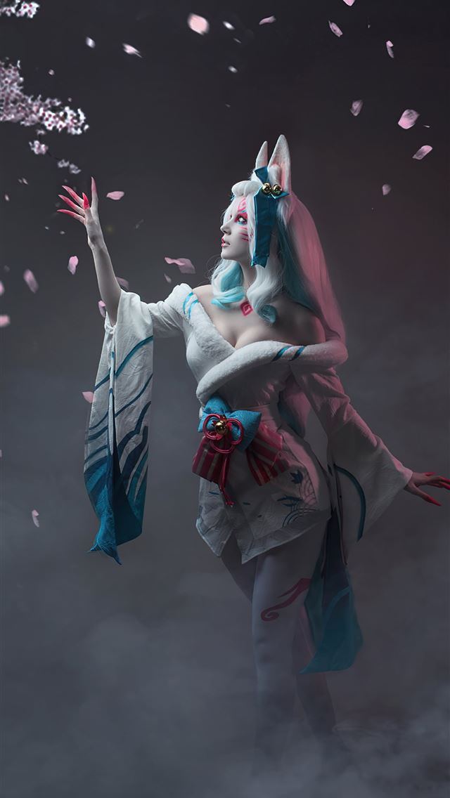640x1136 league of legends spirit blossom ahri cospay 5k - deviantart iPhone Wallpaper