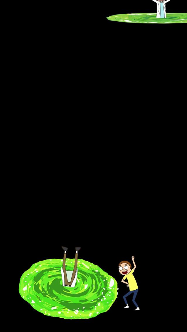 1284x2778 Rick and Morty Portal 2 by ScubaRJ Galaxy S10 Hole... - rick and morty iPhone Wallpaper