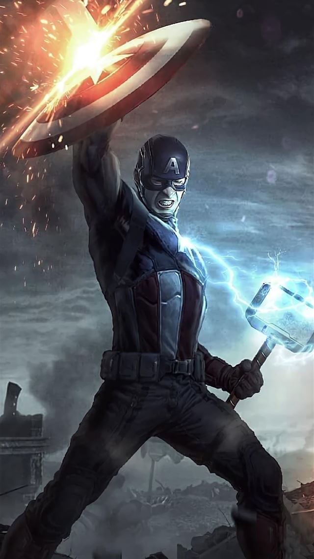 1284x2778 Captain America Mjolnir 4k In Resolution - captain america iPhone Wallpaper
