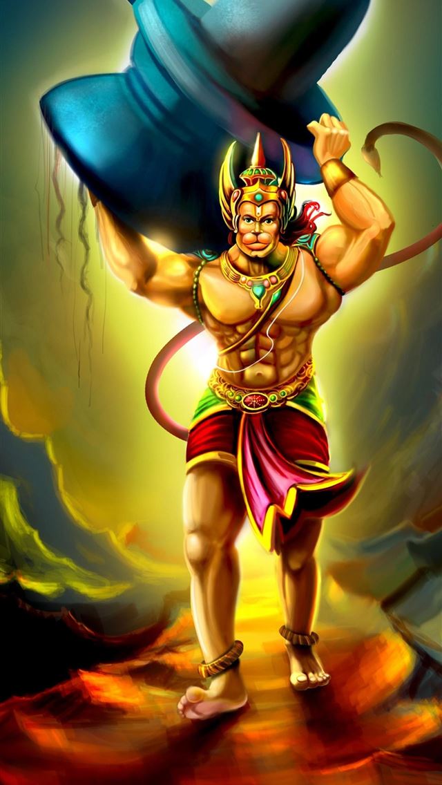 1284x2778 Hanuman 4k Cave -  iPhone Wallpaper