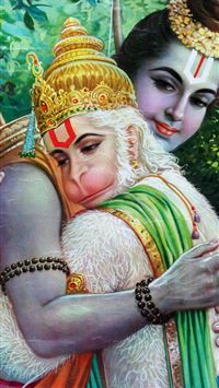 Ram And Hanuman Cave iPhone wallpaper