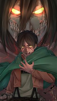 Attack On Titan Phone on Dog iPhone wallpaper
