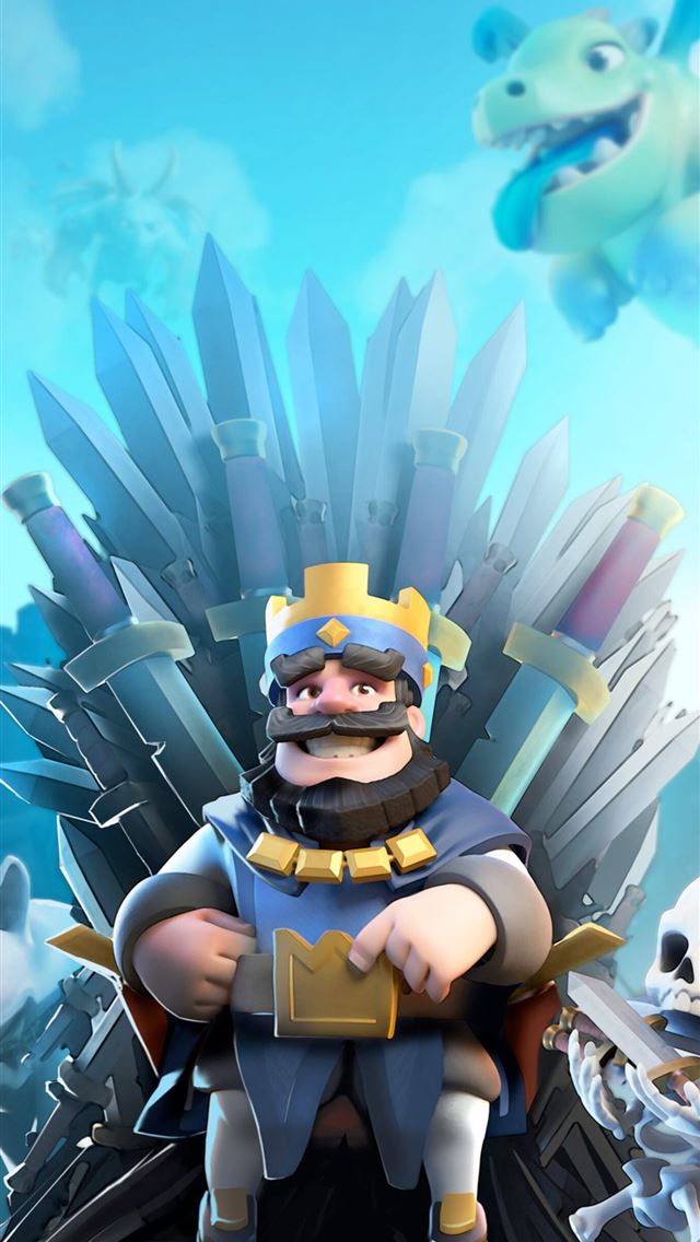 1284x2778 Clash Royale Blue King HD Samsung Galaxy Note 9 8 ... - clash royale iPhone Wallpaper