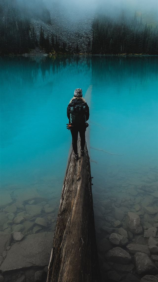 1284x2778 lake log human water nature hd background - lake iPhone Wallpaper