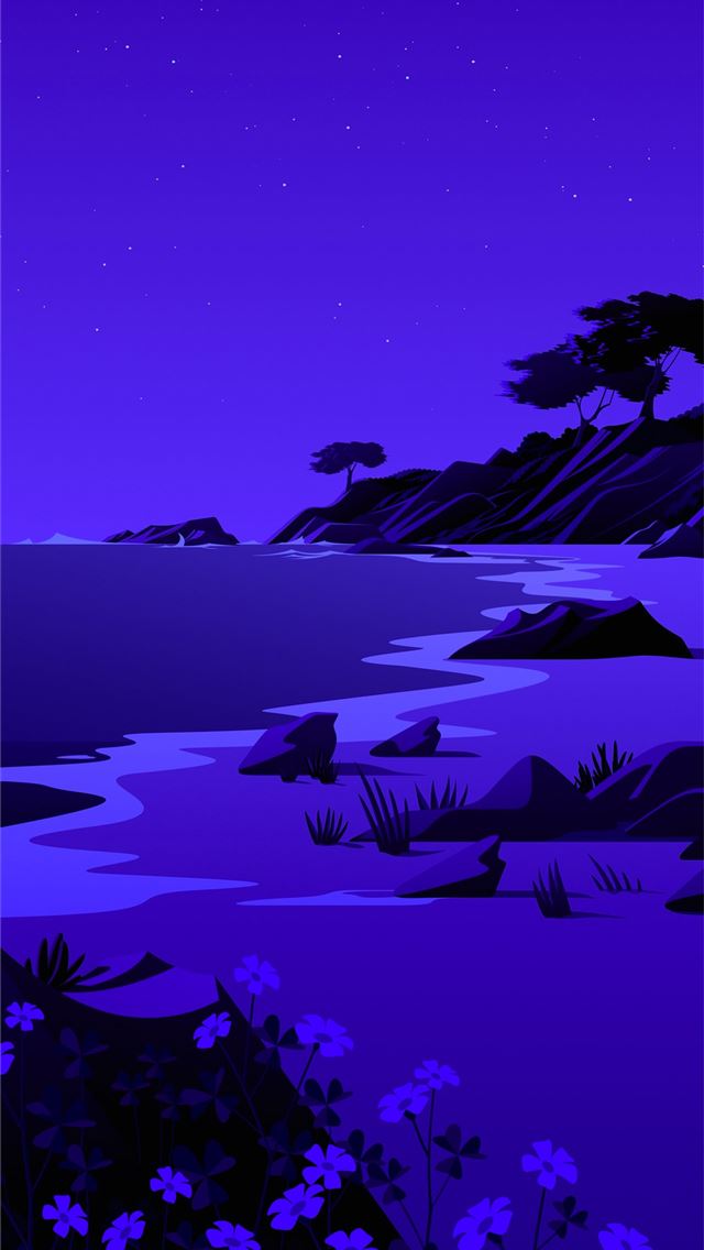 1284x2778 Lake The Beach Night – Official from iOS 14 2 - lake iPhone Wallpaper
