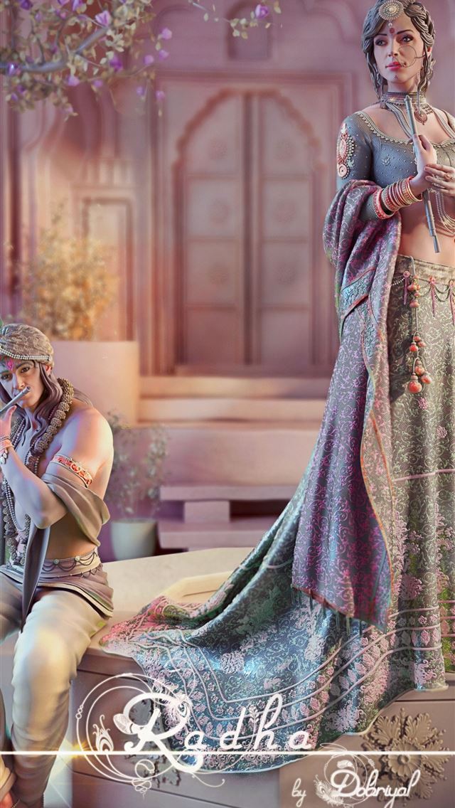 640x1136 Radha Krishna Love Hd 3d Full Size -  iPhone Wallpaper