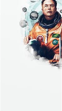 Elon Musk in a Spacesuit by RealDrag Galaxy S10 Ho... wallpaper