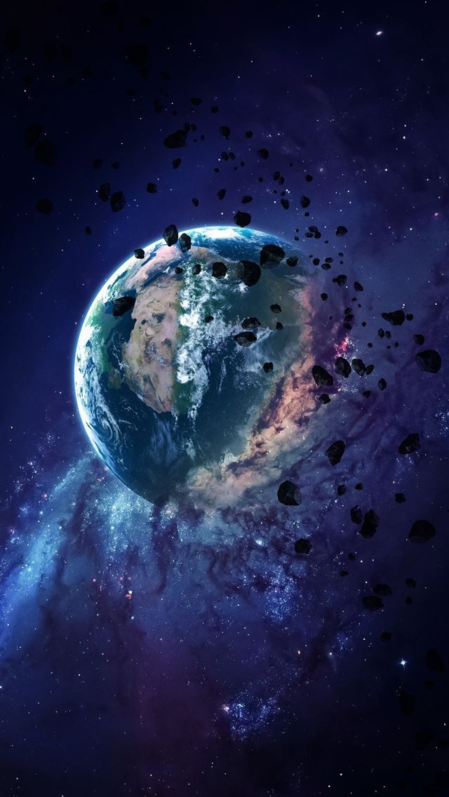 1284x2778 apocalyptic earth space art lg v30 lg g6 hd image ... - earth iPhone Wallpaper