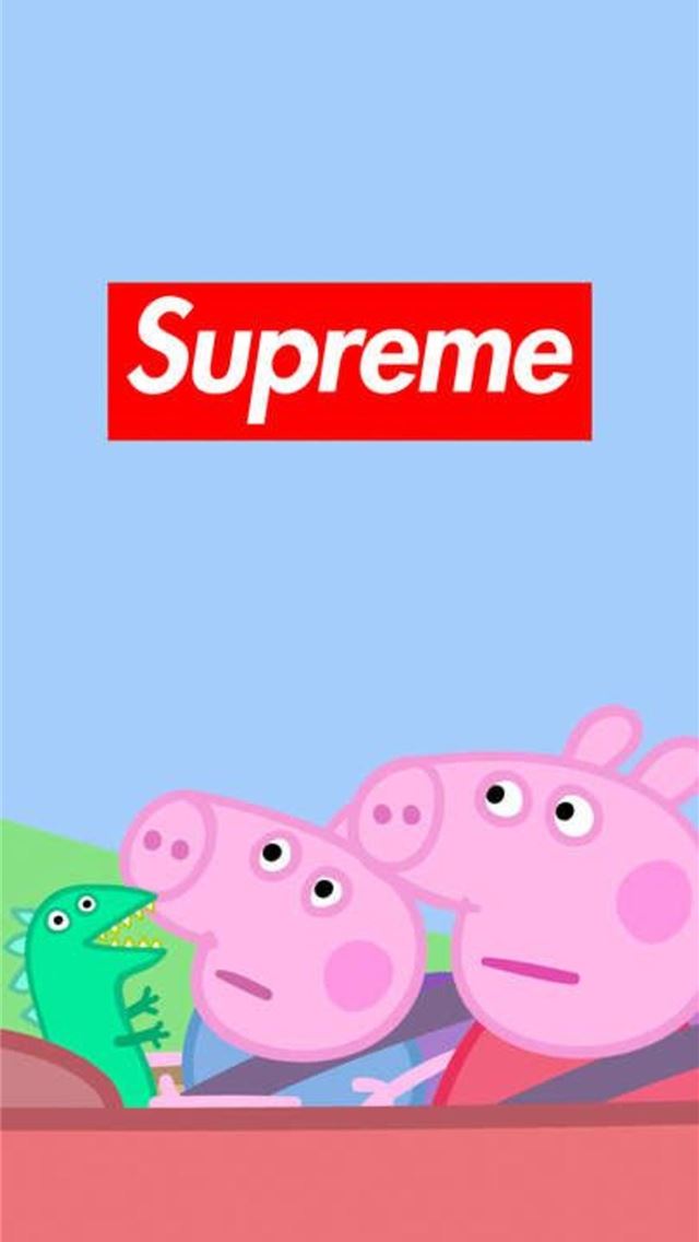 1284x2778 Peppa Pig Supreme KoLPaPer Awesome Free HD - supreme iPhone Wallpaper