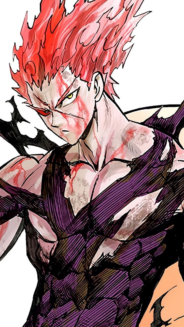 1284x2778 Garou One Punch Man 4K - anime iPhone Wallpaper