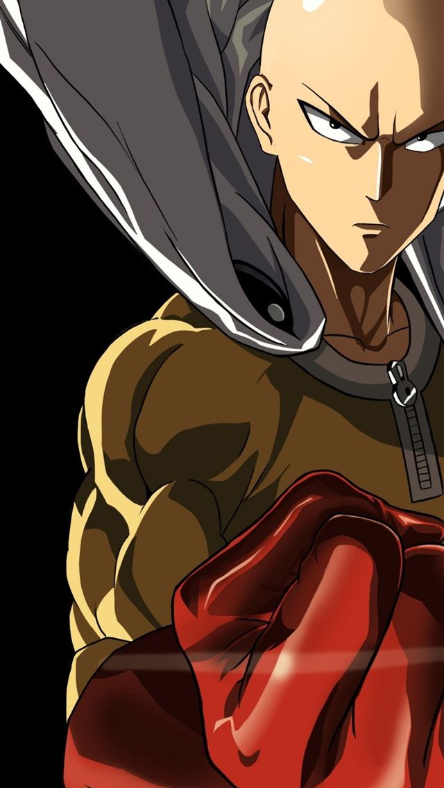 1284x2778 Saitama One Punch Man Cape Fist for Samsung Galaxy... - one punch man iPhone Wallpaper