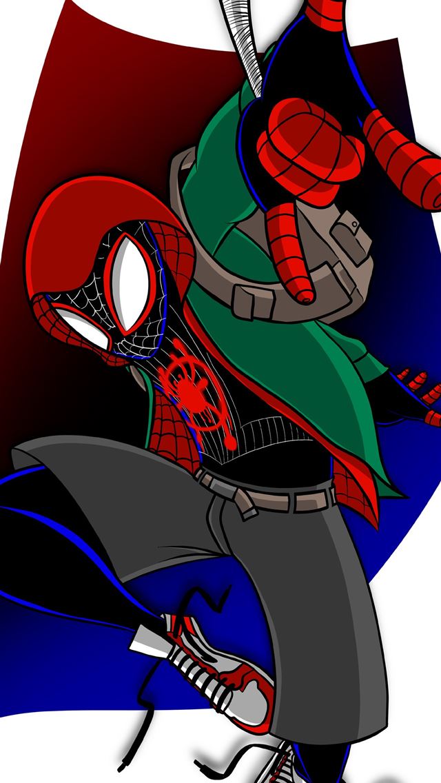 1284x2778 Spiderman In Spider Verse Artwork Resolution HD 4k... - 2048x1152 iPhone Wallpaper